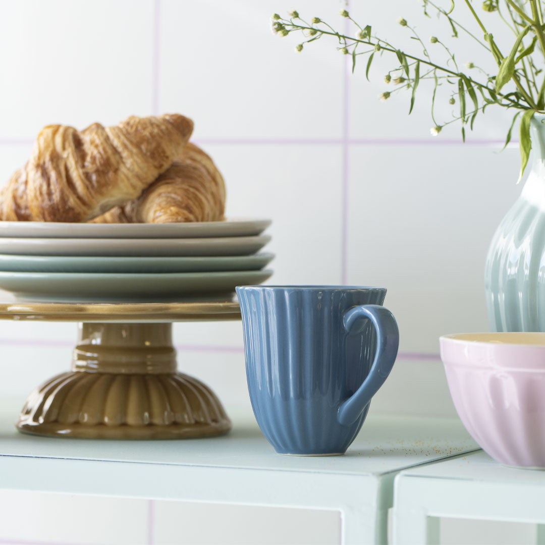 Ib Laursen - Becher mit Rillen Mynte Cornflower