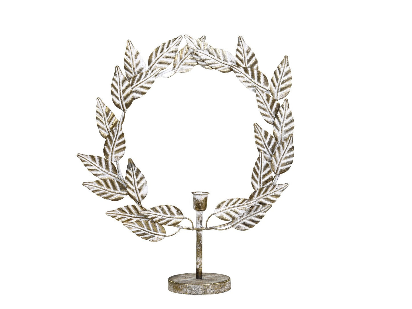 Chic Antique -  Kerzenständer mit Blättern für Stabkerzen