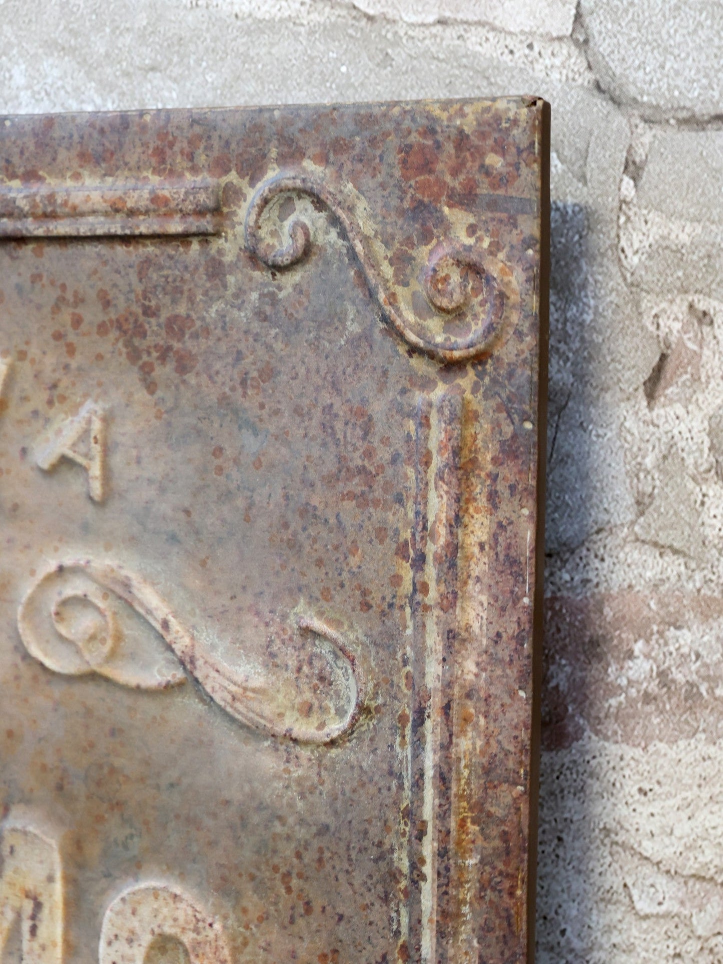 Chic Antique - Großes Vintage-Schild mit Weihnachtsmann, 100x64 cm
