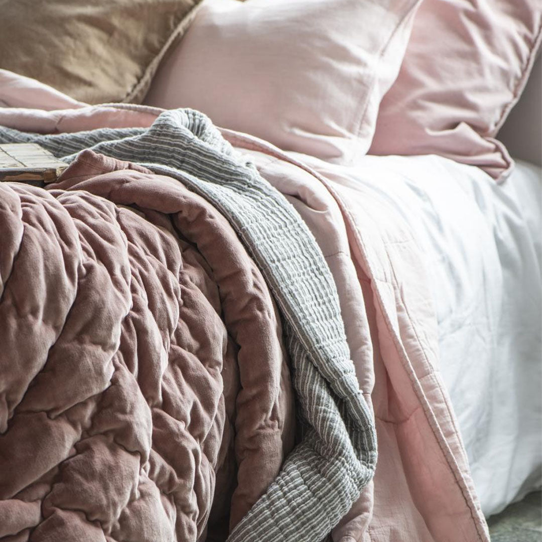 Ib Laursen - Vintage Bettdecke doppelt Rose Shadow 240x240 cm
