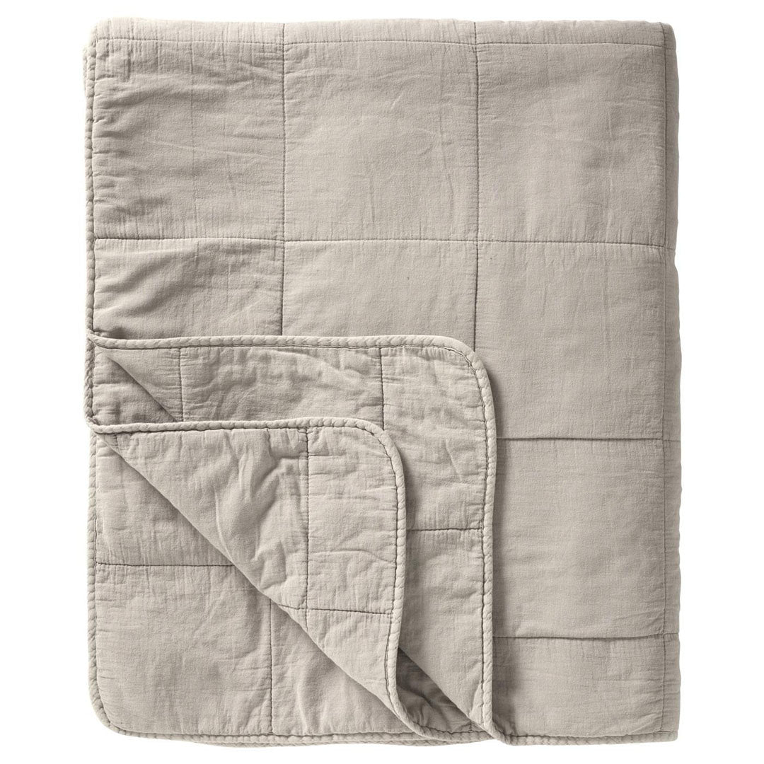Ib Laursen - Vintage Bettdecke doppelt Ash Grey 240x240 cm