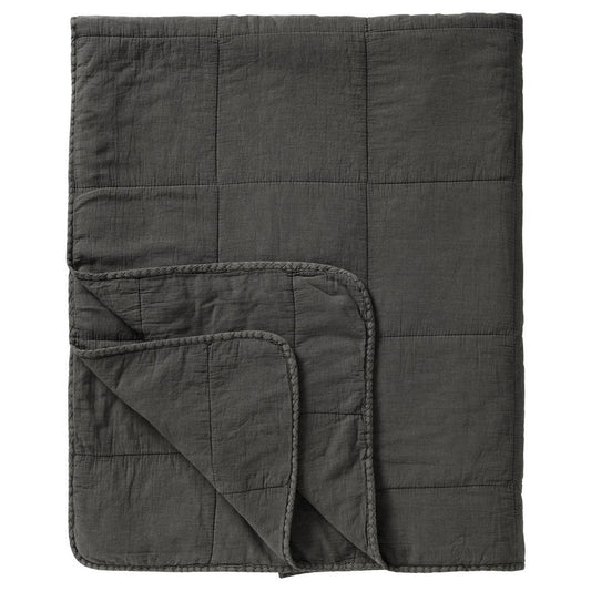 Ib Laursen - Vintage Bettdecke doppelt Thunder Grey 240x240 cm