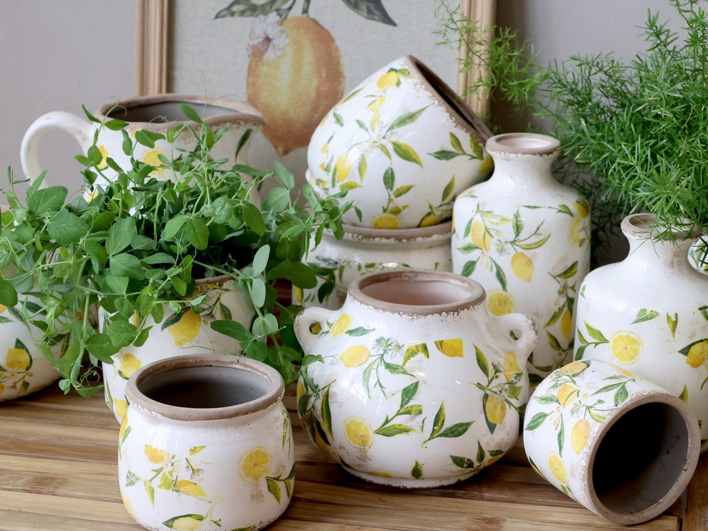 Chic Antique - Limone Pflanzgefäß mit Zitronenmotiv