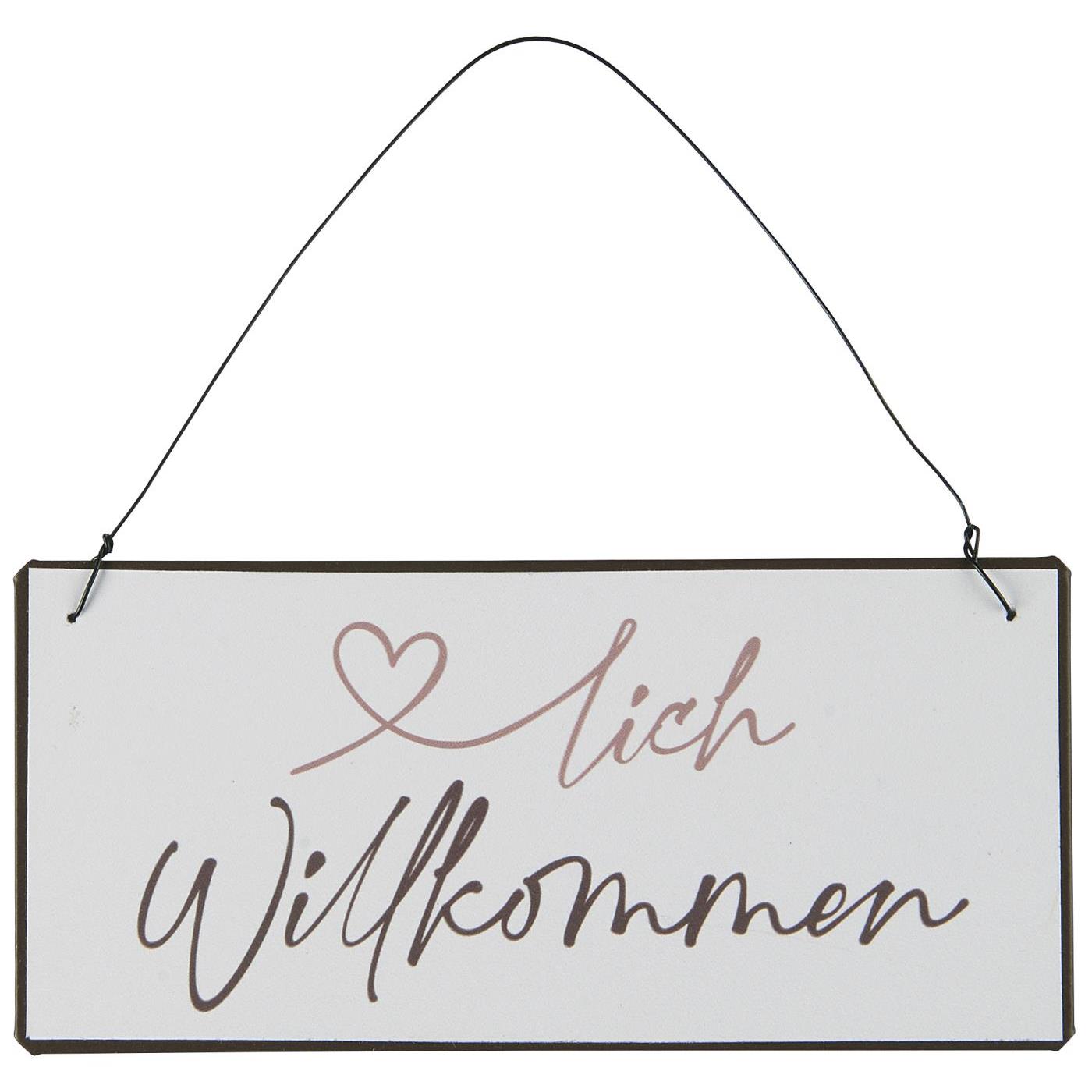 Ib Laursen - Metalschild "Herzlich Willkommen"