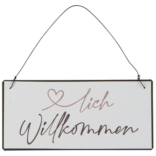 Ib Laursen - Metalschild "Herzlich Willkommen"