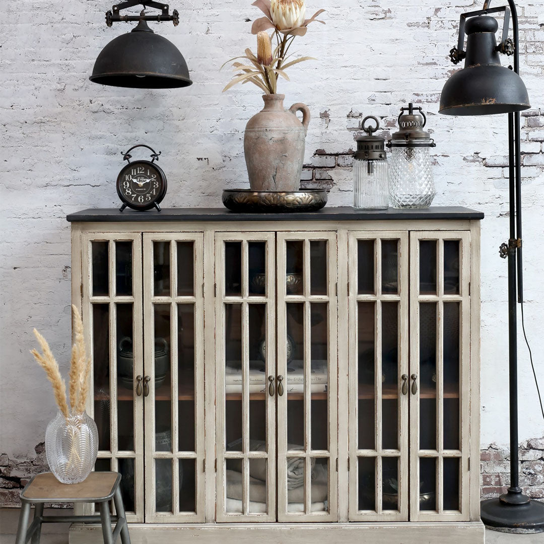 Chic Antique - Factory Stehlampe, H175 cm, Antikschwarz