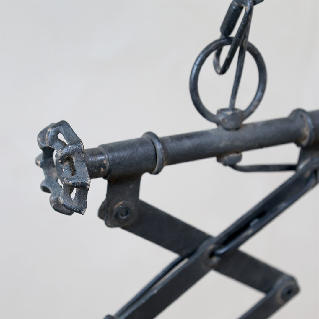 Chic Antique - Vintage Fabrik-Deckenlampe in Antik-Schwarz