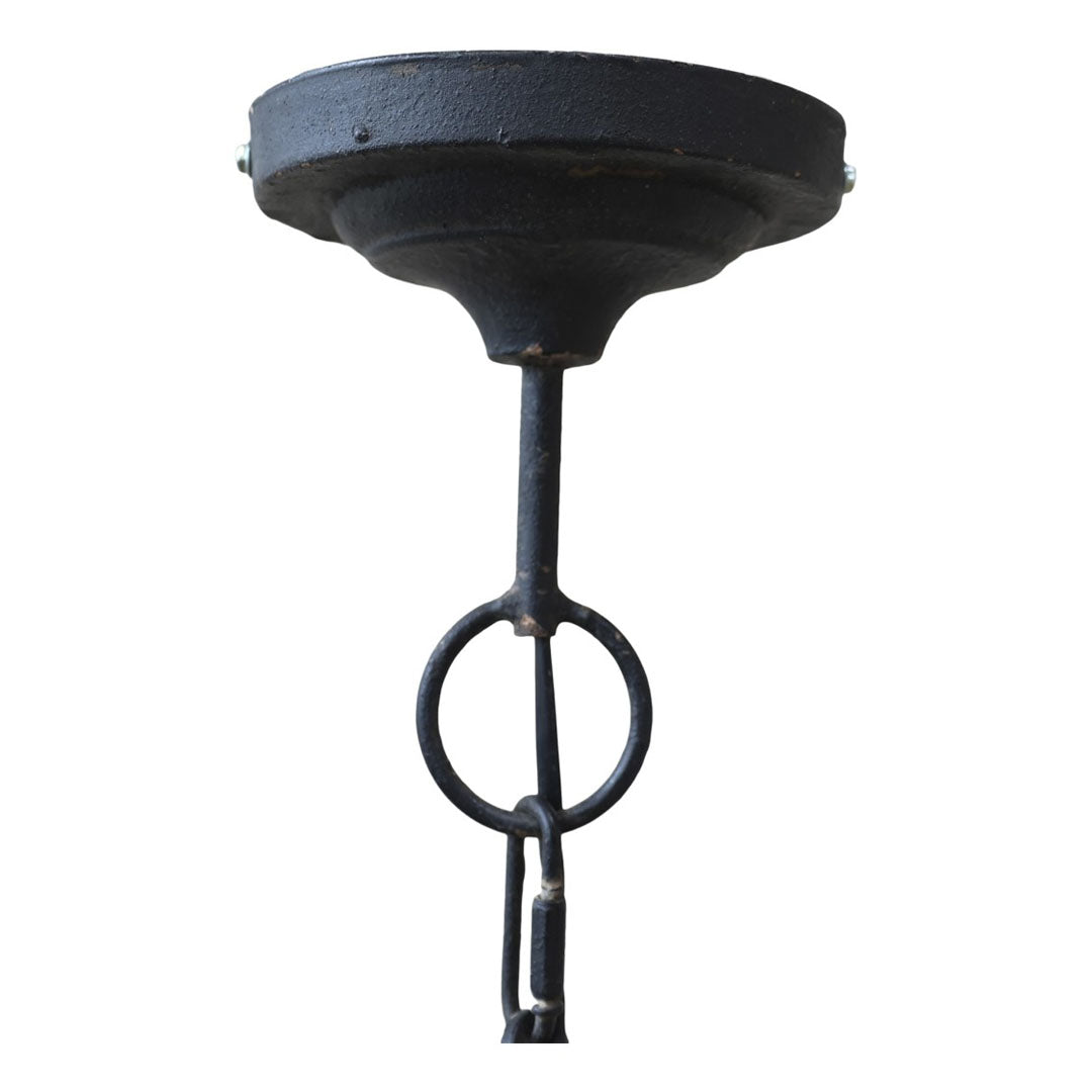Chic Antique - Vintage Fabrik-Deckenlampe in Antik-Schwarz