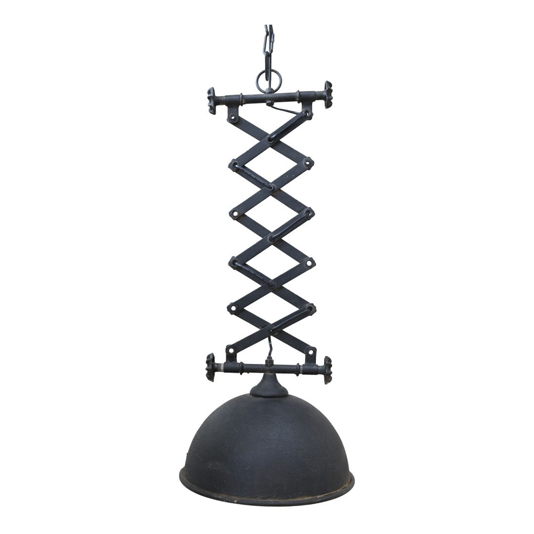 Chic Antique - Vintage Fabrik-Deckenlampe in Antik-Schwarz