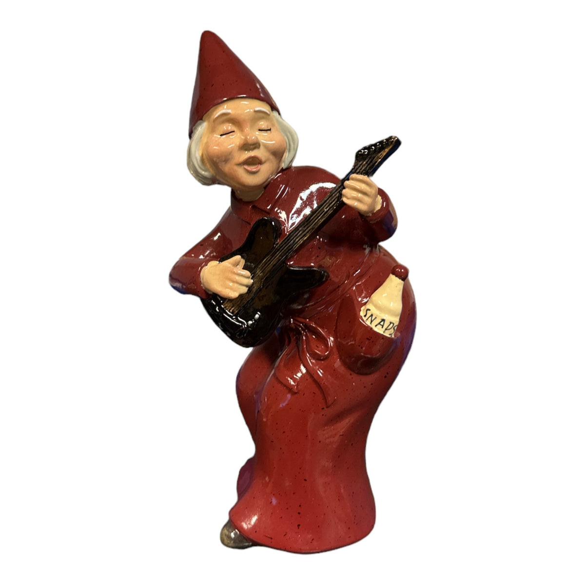 Harvesttime - Wichtel mit Bass - Groß Rot - 19 cm