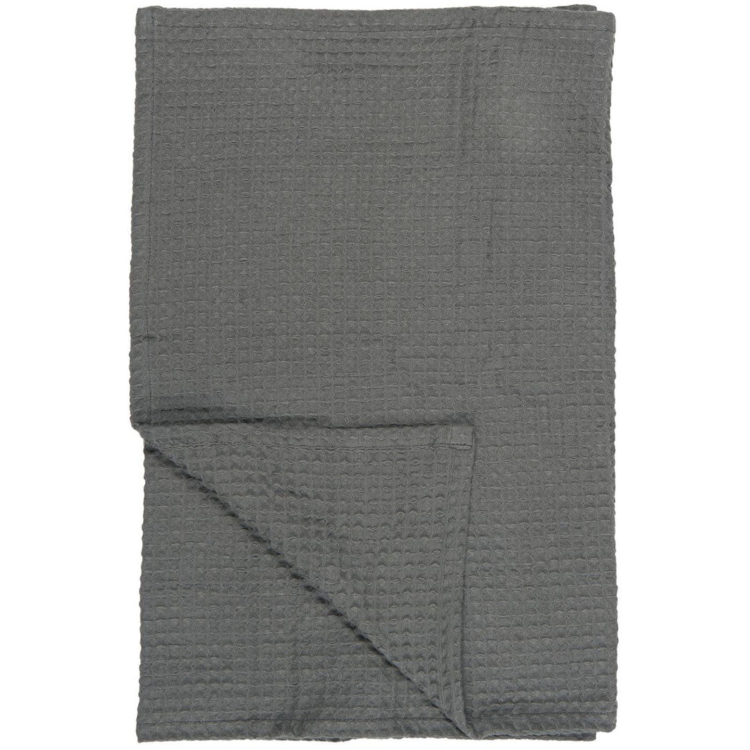 Ib Laursen - Handtuch mit Waffelmuster in Anthrazit 50x100 cm