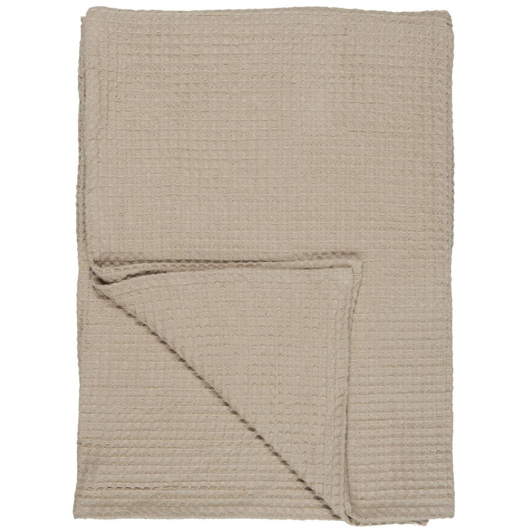 Ib Laursen - Handtuch Liseleje m/Waffelmuster beige  100x150 cm