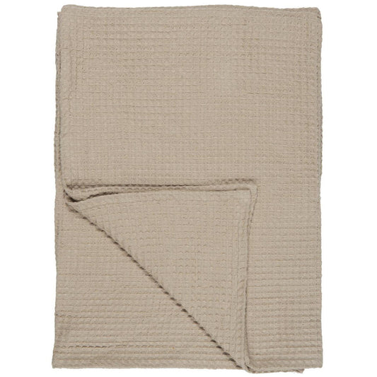 Ib Laursen - Handtuch Liseleje m/Waffelmuster beige  100x150 cm