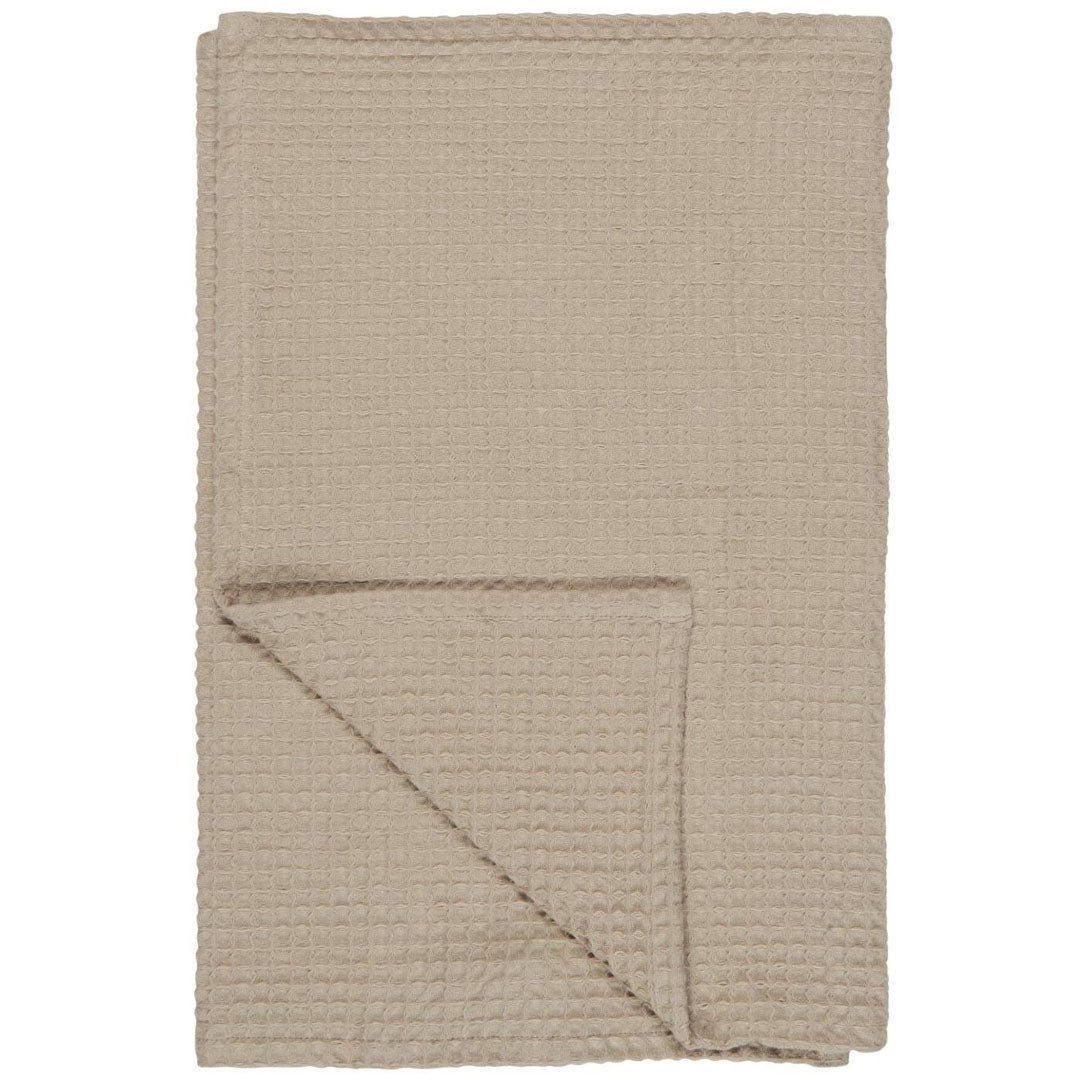 Ib Laursen - Handtuch Liseleje mit Waffelmuster in Beige 50x100 cm