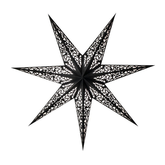 Lux Schwarz – Handgefertigte Sternlampe (Ø 45 cm)