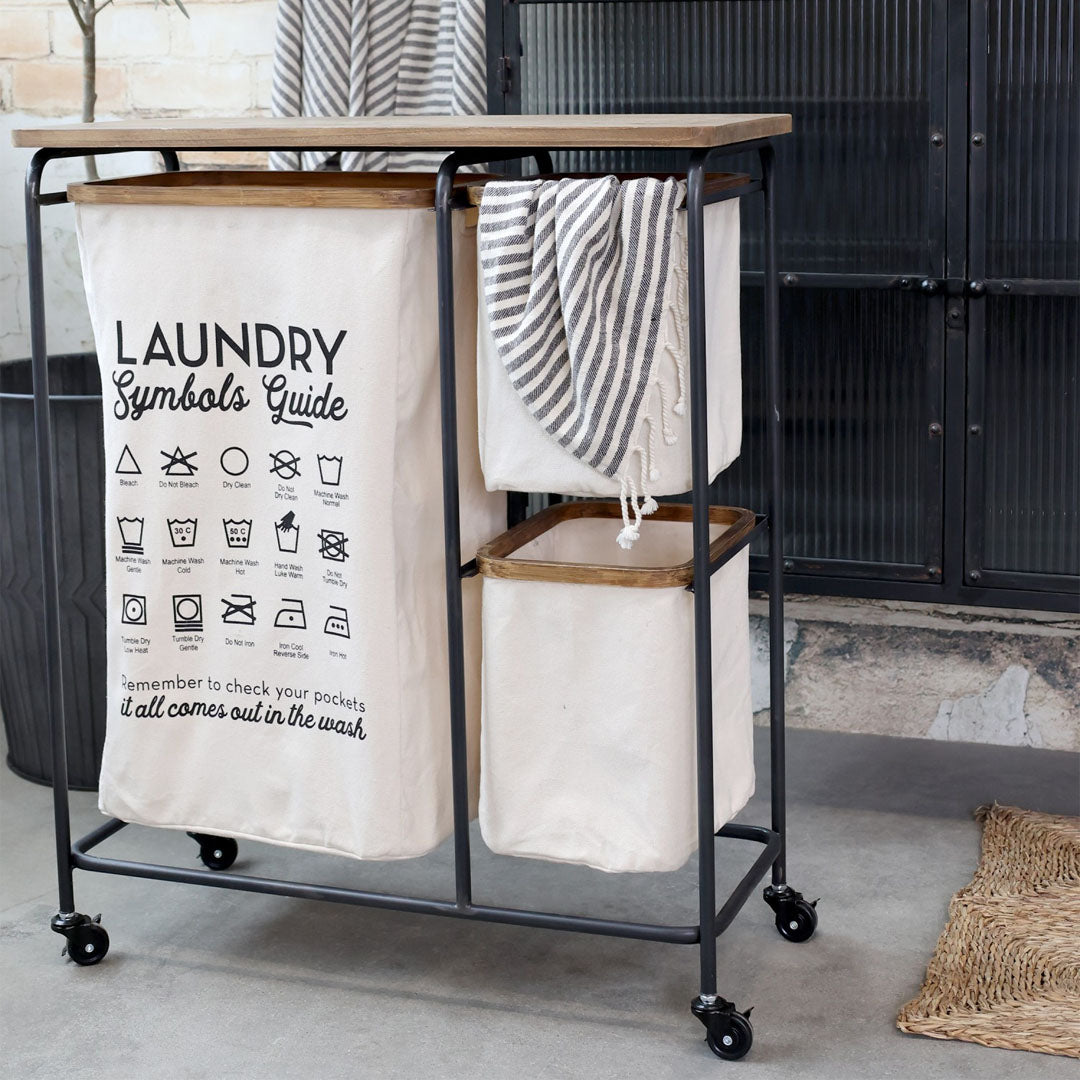 Chic Antique - Wäschewagen mit Aufbewahrung und Regal –