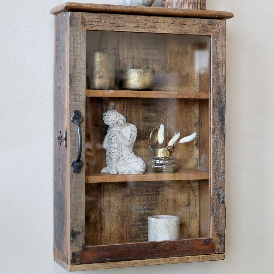 Chic Antique - Grimaud Wandregal mit Regalen H60/L40/B13 cm Natur