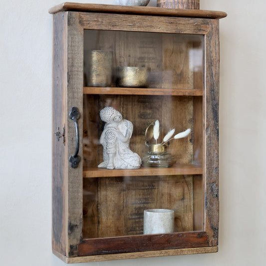 Chic Antique - Grimaud Wandregal mit Regalen H60/L40/B13 cm Natur