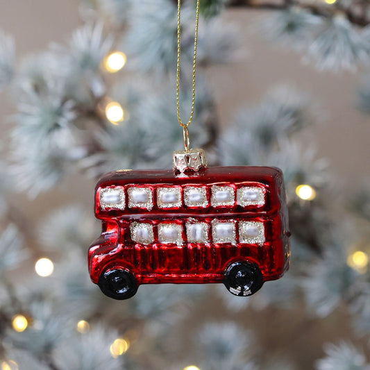 Chic Antique - Roter Bus Ornament zum Aufhängen