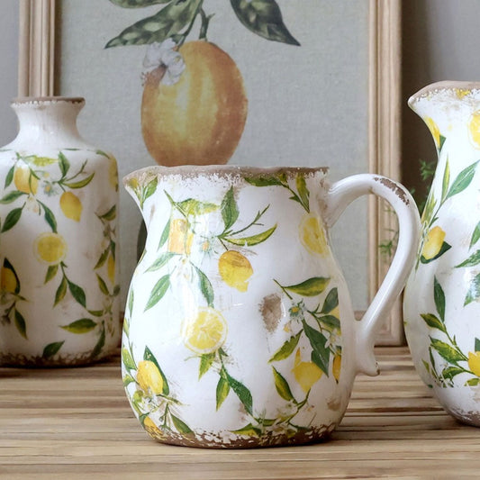 Chic Antique - Limone Kanne mit Zitronenmotiv 16x13 cm