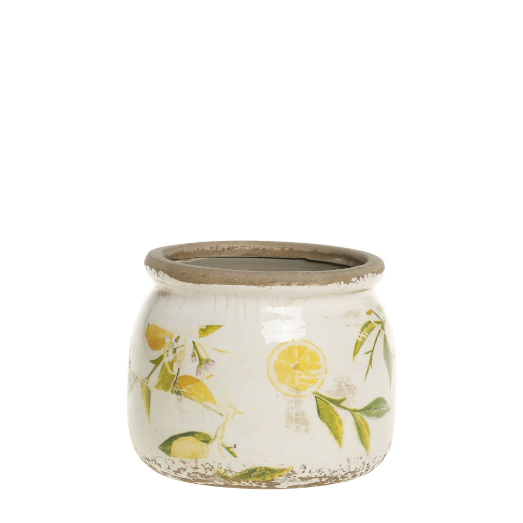 Chic Antique - Limone Pflanzgefäß mit Zitronenmotiv H9,5/Ø12