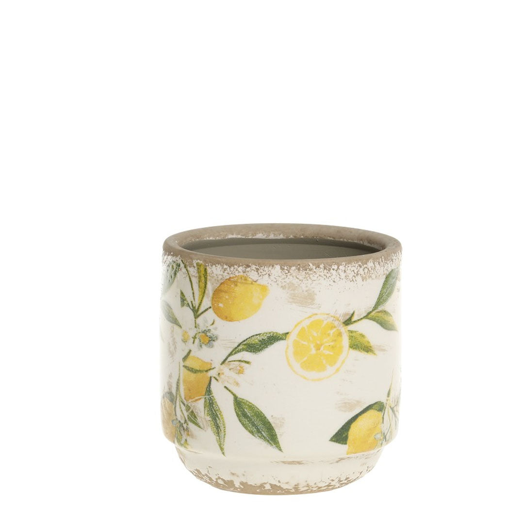 Chic Antique - Limone Pflanzgefäß mit Zitronenmotiv