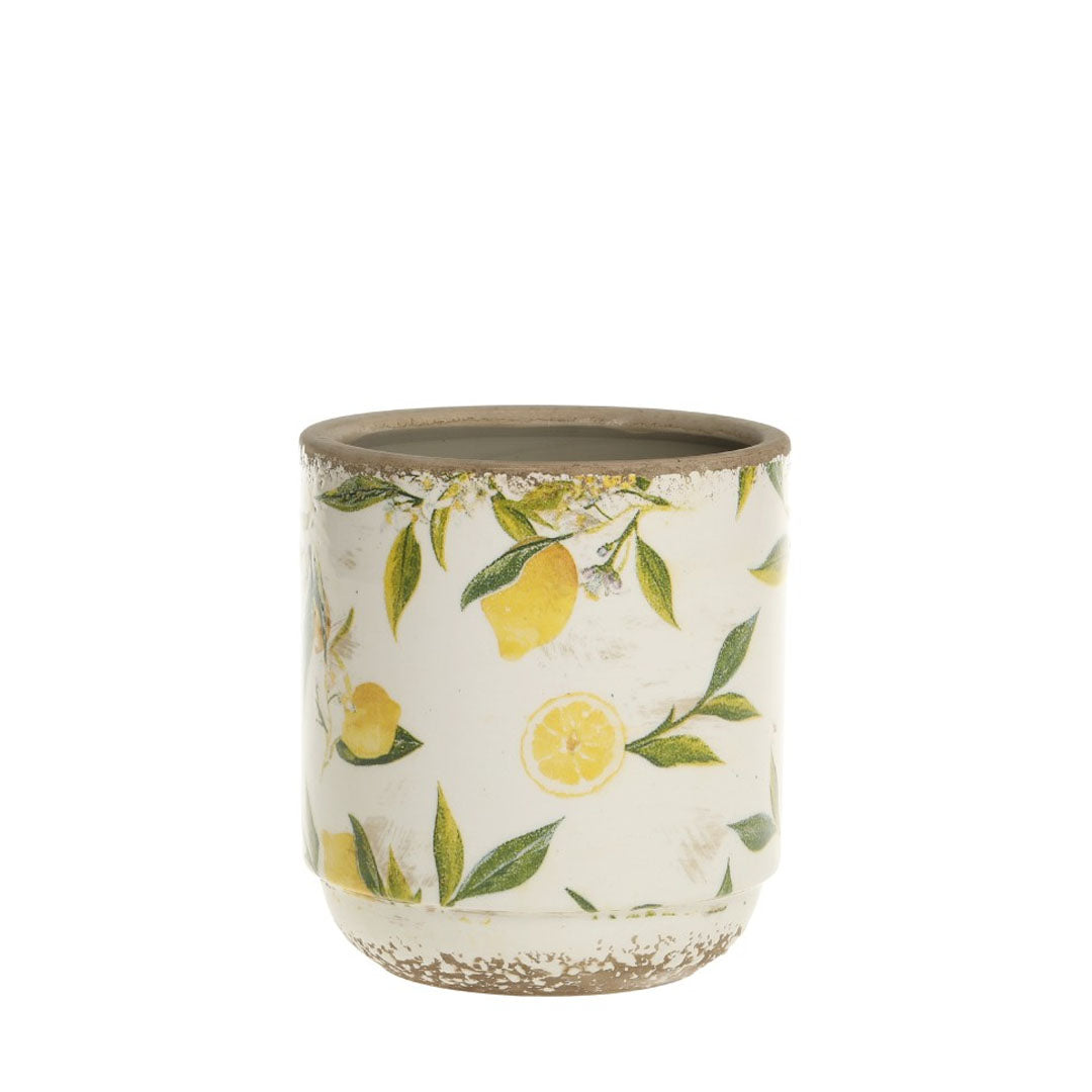 Chic Antique - Limone Pflanzgefäß mit Zitronenmotiv