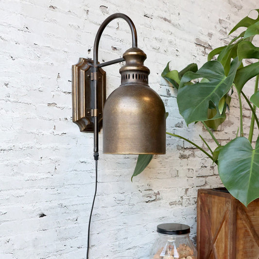 Chic Antique - Wandleuchte in Antikmessing H38 cm