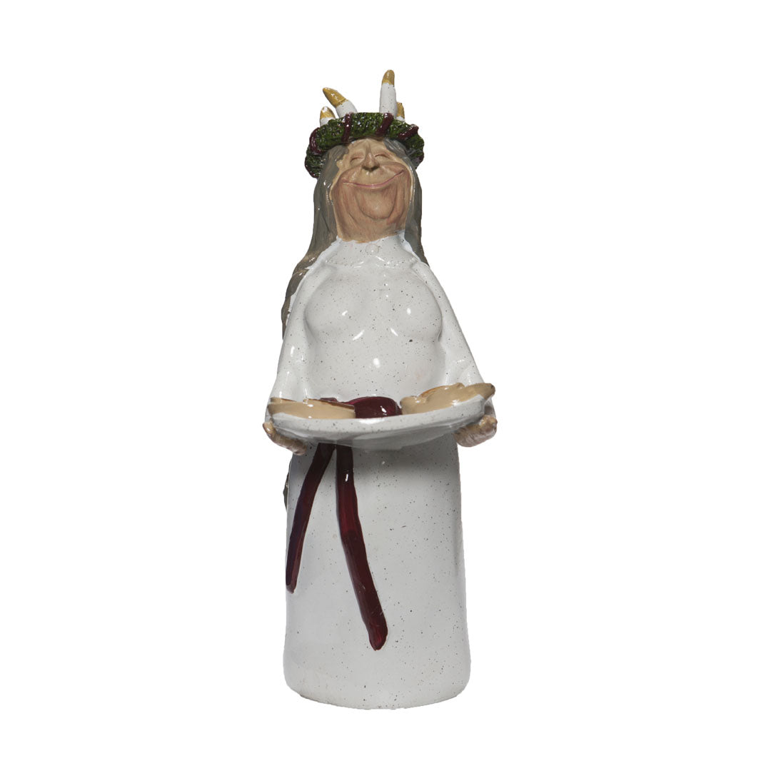 Harvesttime - Lucia-Parade Komplett -5 Figuren und Kerzentablett für Teelichter