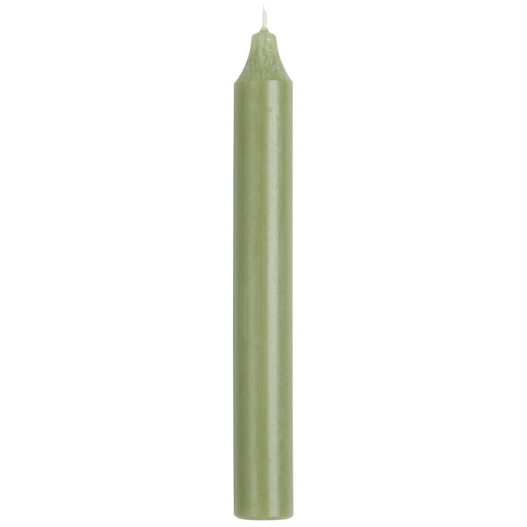 Ib Laursen - Stabkerze moosgrün rustikal - 2,2x18 cm - 4 Stück