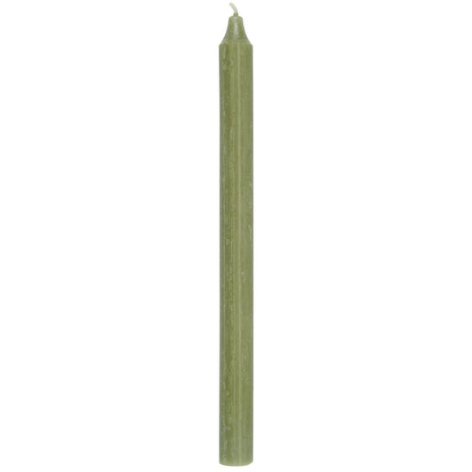 Ib Laursen - Stabkerze moosgrün rustikal - 2,2x29 cm - 3 Stück